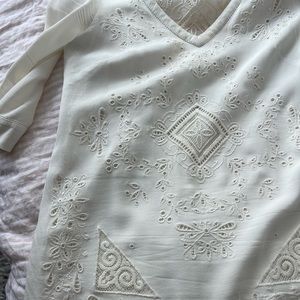 White embroided dress